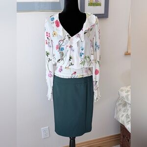 Apt. 9 Dark Green Pencil Skirt